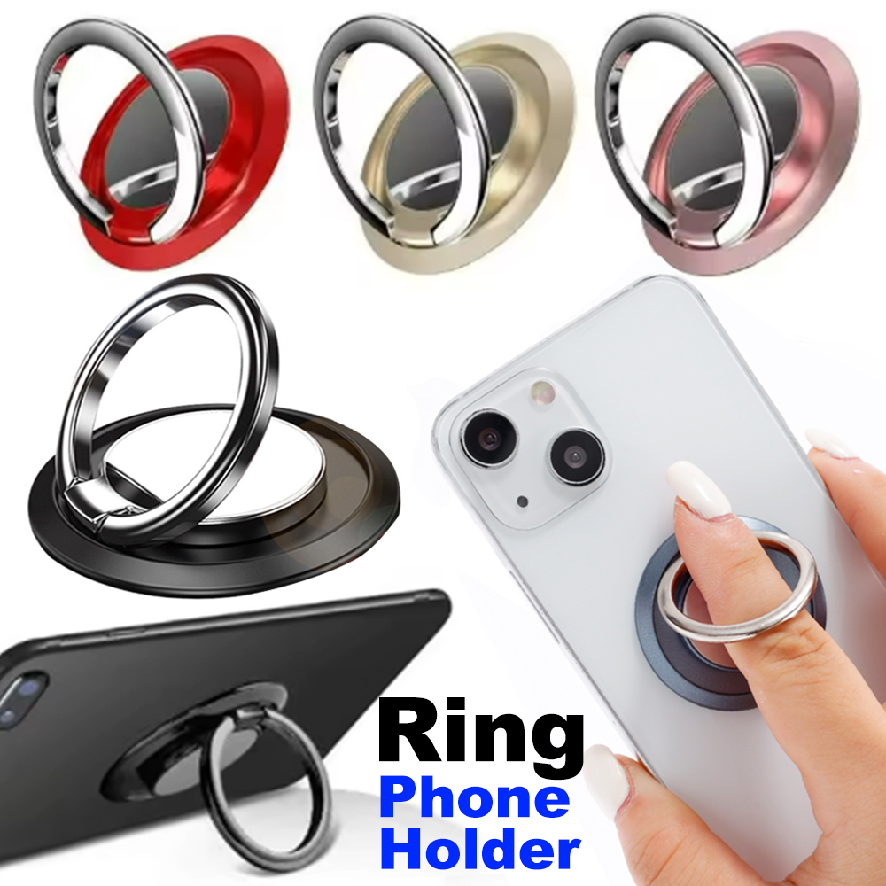 Phone Accessories Quotes - ที่จับโทรศัพท์แบบหมุนได้ 360 องศา พร้อมขาตั้งและแหวนจับ ติดตั้งด้วยแม่เหล็กในรถยนต์ แผ่นสติ๊กเกอร์ติดด้านหลังโทรศัพท์