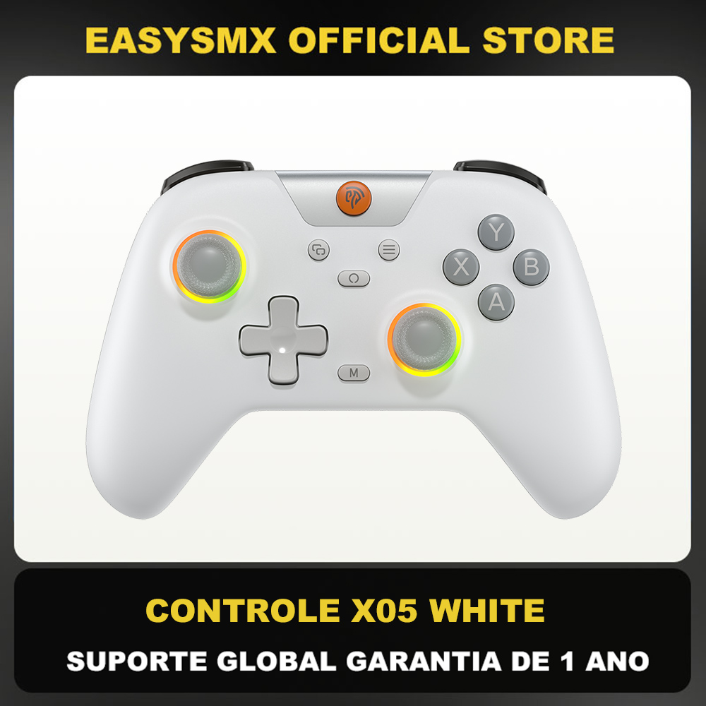 Gaming Trigger Phone - EasySMX X05 คอนโทรลเลอร์เกมไร้สายบลูทูธ ใช้งานร่วมกับพีซี/โทรศัพท์/สวิตช์/สตีม เกมเมอร์, ไฟ