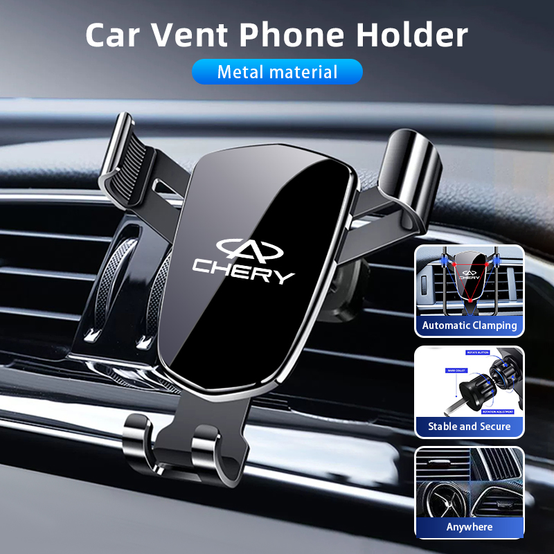 Qq Phone Accessories - ที่วางโทรศัพท์ในรถยนต์แบบแรงโน้มถ่วง ที่ยึด GPS โลหะ อุปกรณ์เสริมสำหรับมือถือ สำหรับ