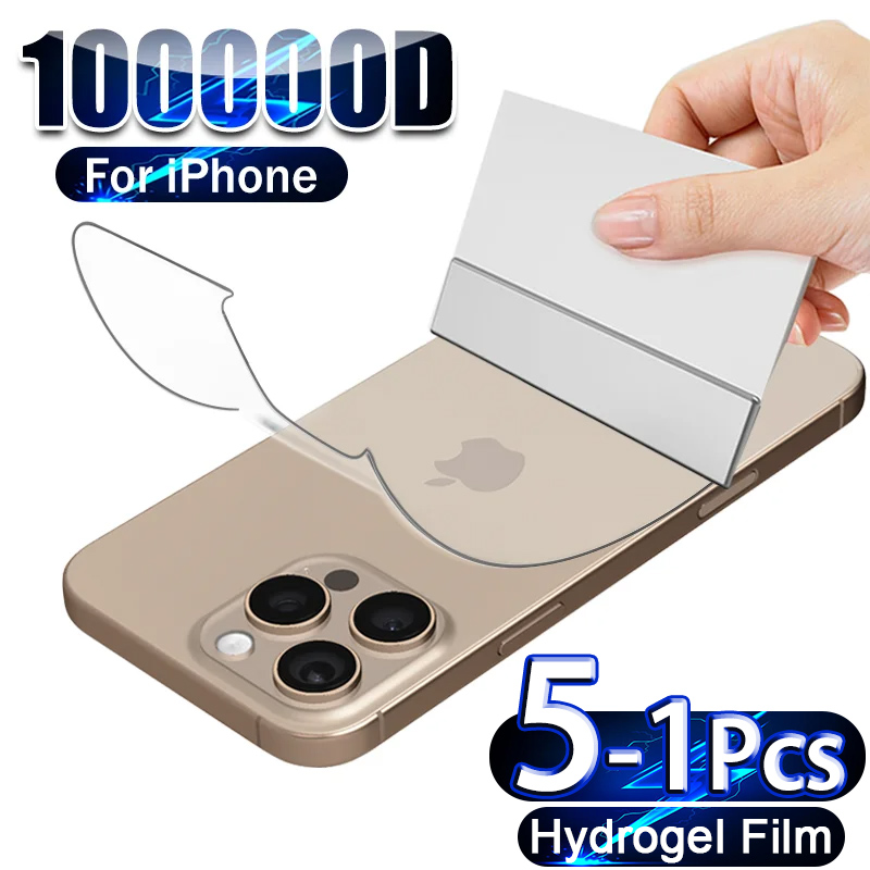 Phone Accessories Unique - 5-1Pcs Hydrogelฟิล์มสําหรับiPhone 16 15 14 13