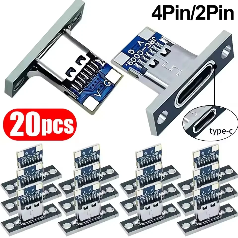 Type C Adapter - ช่องเสียบ USB 3.1 Type C พร้อมแผ่นยึดแบบใช้สกรู