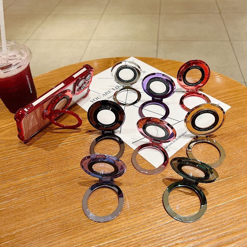 Phone Accessories Unique - ขาตั้งแม่เหล็กแบบวงแหวน ชุบหรูหรา อุปกรณ์เสริมเคสโทรศัพท์สำหรับ iPhone 17 16