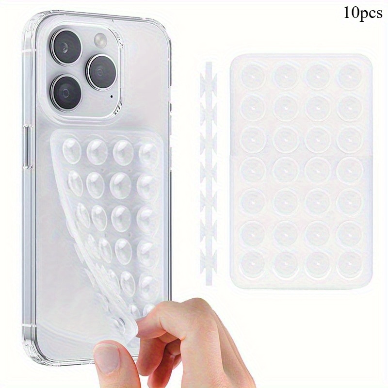 Phone Accessory - ที่ยึดโทรศัพท์แบบซิลิโคนสองด้าน 10 ชิ้น ยึดแน่น กันน้ำ ใช้ได้ในห้องอาบน้ำ