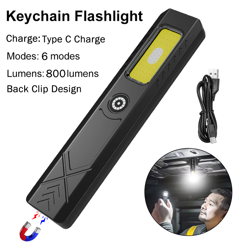 Type C Adapter - ไฟฉายหนีบหมวก LED ชาร์จ USB-C ความสว่าง 800